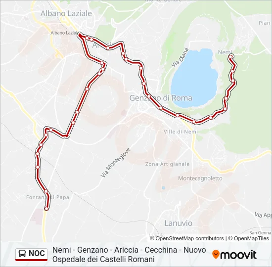 NOC Bus Line Map