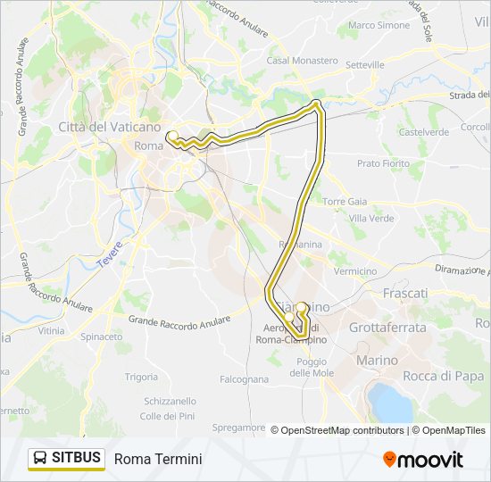 Percorso linea bus SITBUS