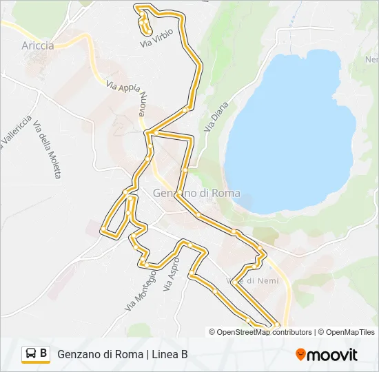 B Bus Line Map