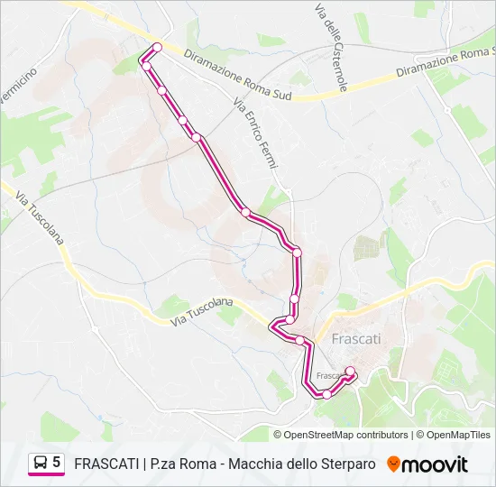 5 Bus Line Map