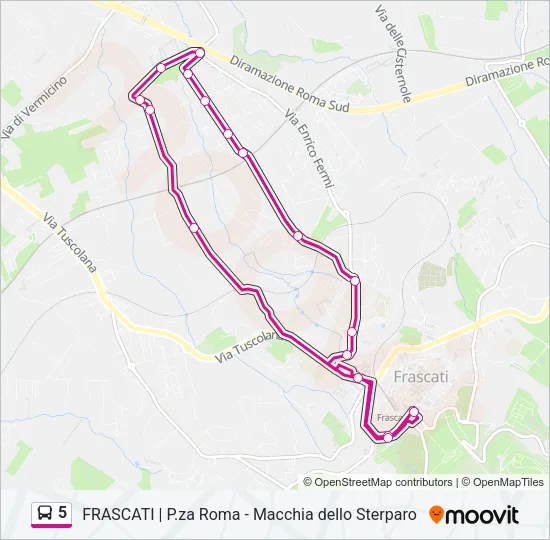 5 Bus Line Map