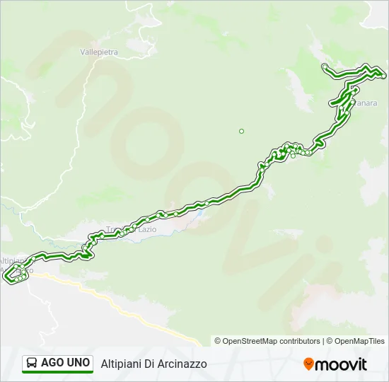 AGO UNO Bus Line Map