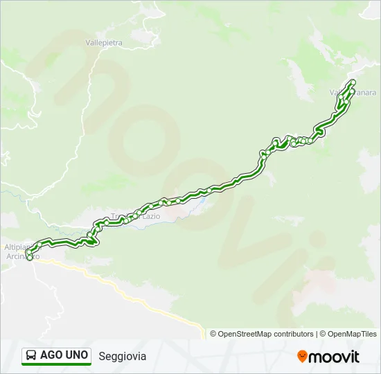 AGO UNO Bus Line Map