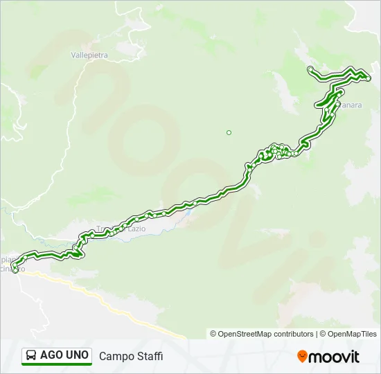 AGO UNO Bus Line Map