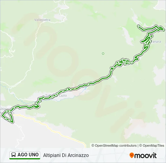AGO UNO Bus Line Map