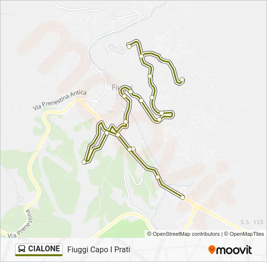 Percorso linea bus CIALONE