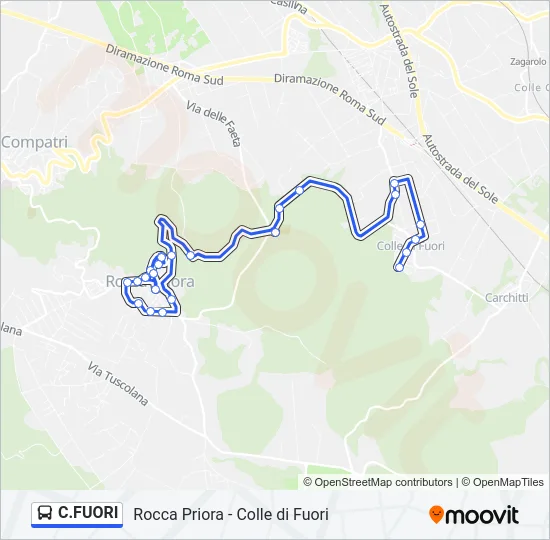 C.FUORI Bus Line Map
