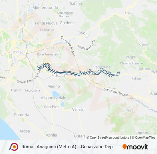 COTRAL Bus Line Map