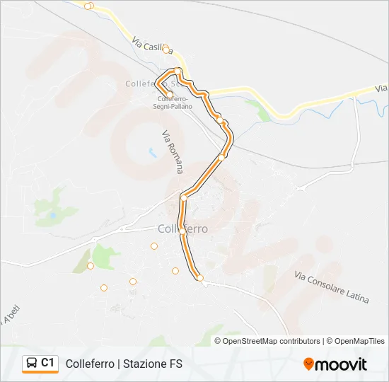 C1 Bus Line Map