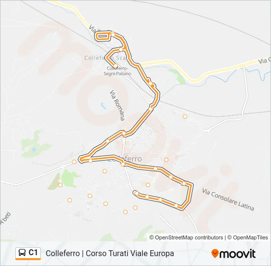 C1 Bus Line Map