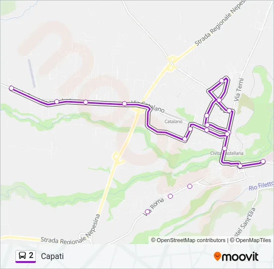 2 Bus Line Map
