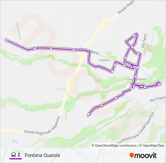 2 Bus Line Map