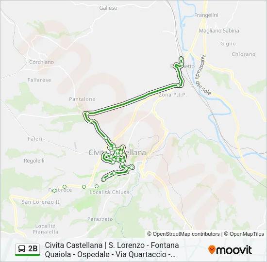 2B Bus Line Map