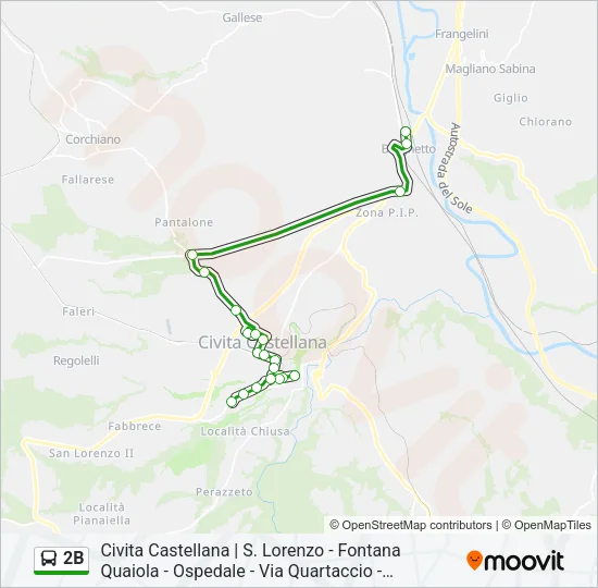 2B Bus Line Map