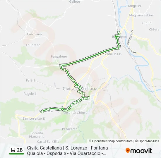 2B Bus Line Map