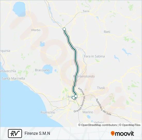 RV Train Line Map