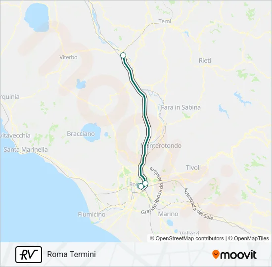 RV Train Line Map