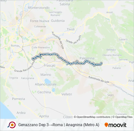 COTRAL Bus Line Map