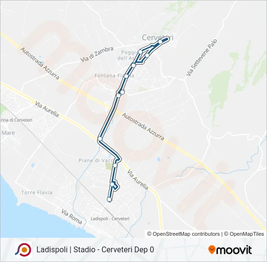 COTRAL Bus Line Map