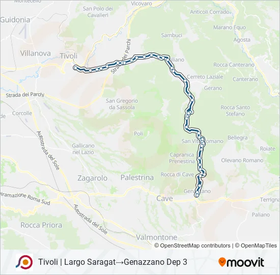 COTRAL Bus Line Map