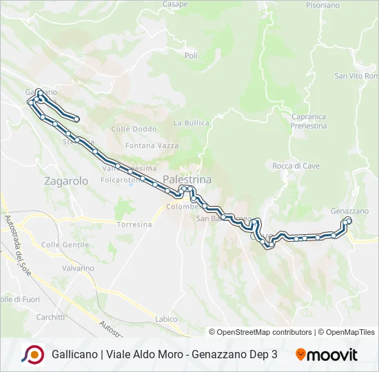 COTRAL Bus Line Map