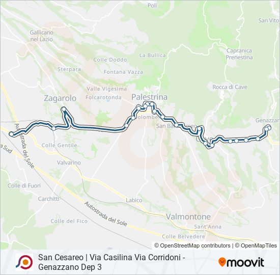 COTRAL bus Line Map