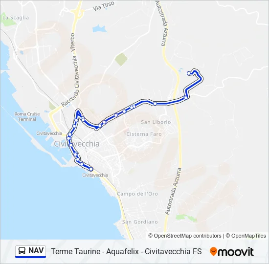 NAV Bus Line Map