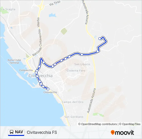 NAV Bus Line Map