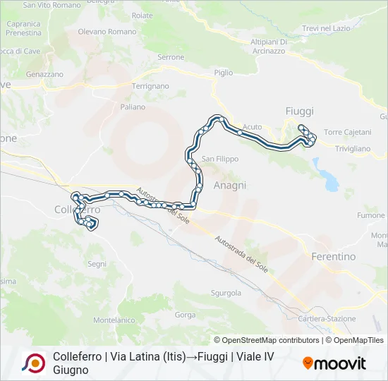 COTRAL Bus Line Map