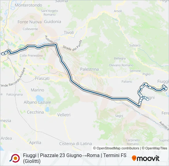 COTRAL Bus Line Map