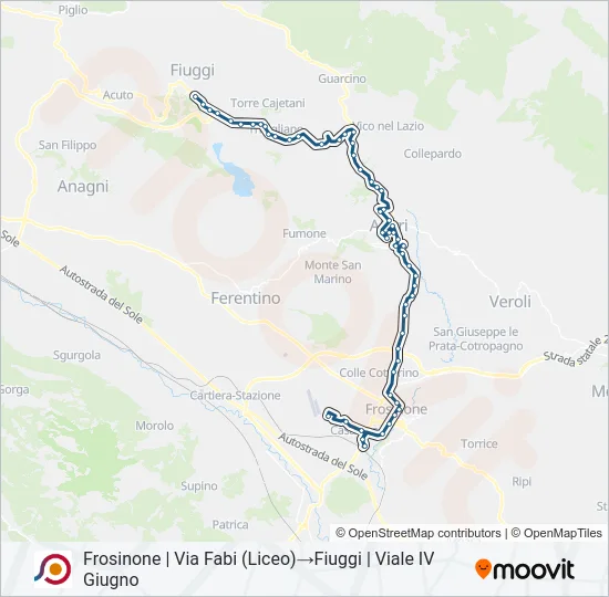 COTRAL Bus Line Map