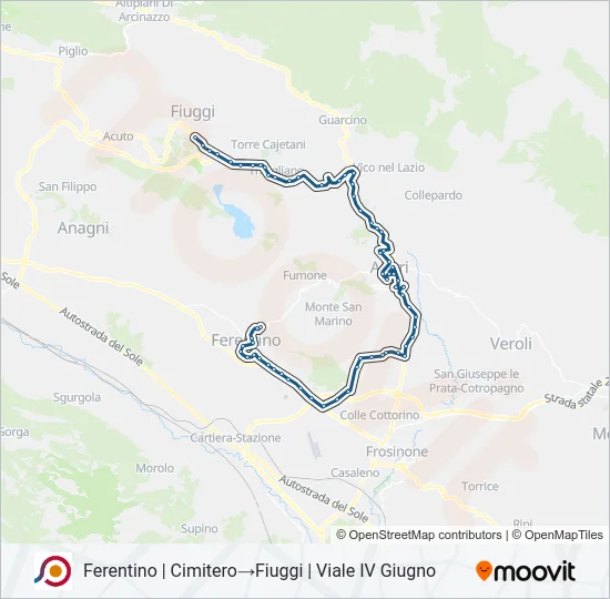 COTRAL Bus Line Map
