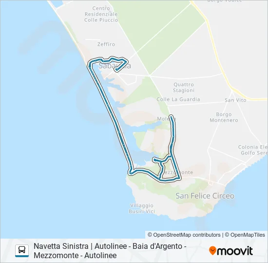 SINISTRA Bus Line Map