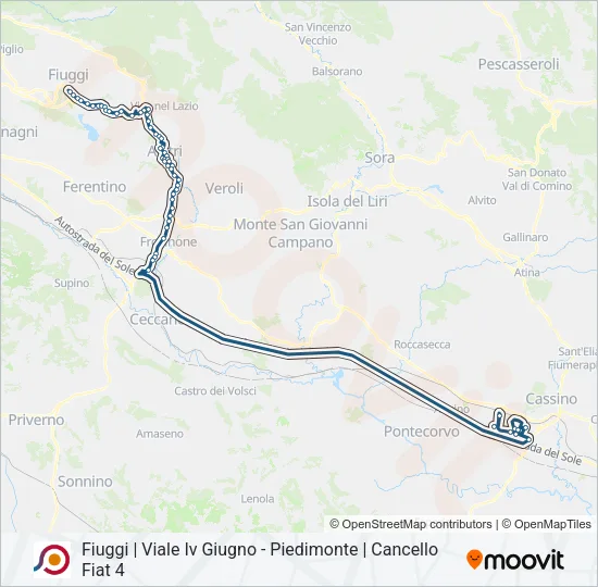 COTRAL Bus Line Map
