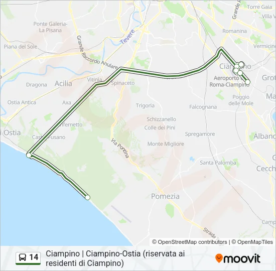 14 Bus Line Map