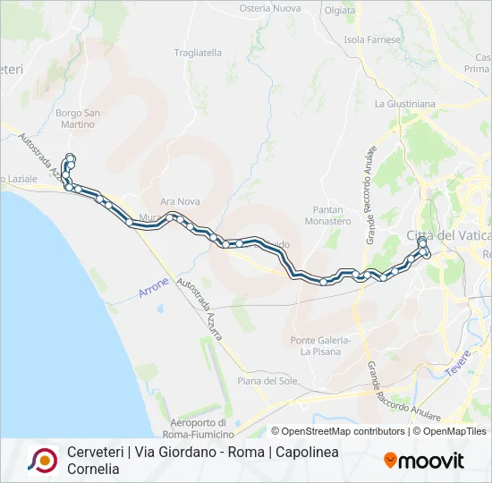 COTRAL Bus Line Map