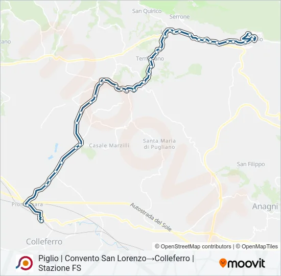 COTRAL Bus Line Map