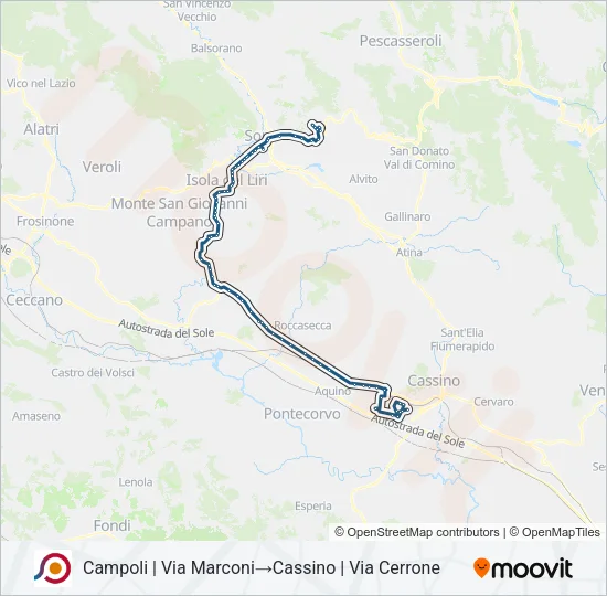 COTRAL Bus Line Map
