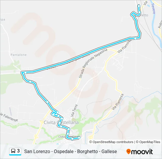 3 Bus Line Map