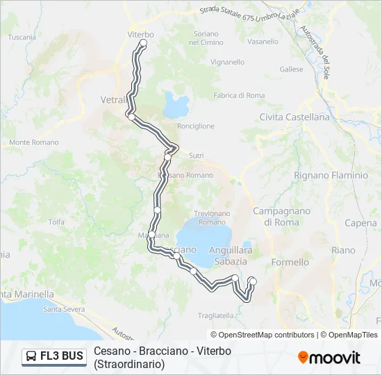 FL3 BUS Bus Line Map