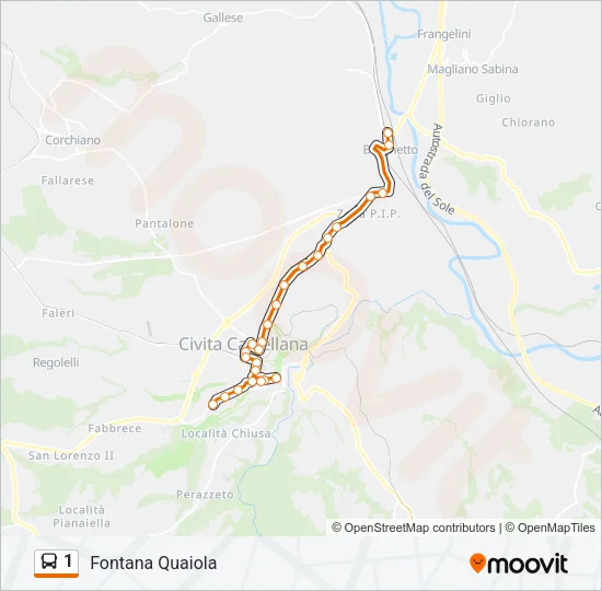 1 Bus Line Map