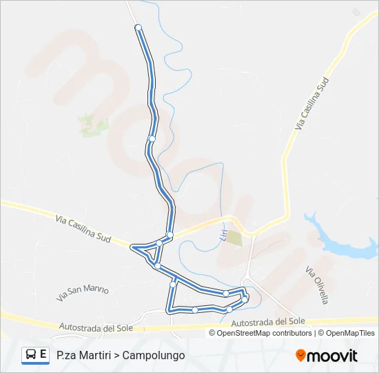 E Bus Line Map