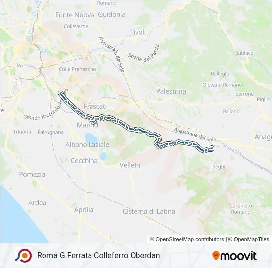 COTRAL Bus Line Map