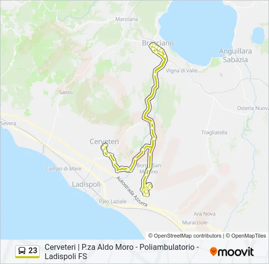 23 Bus Line Map