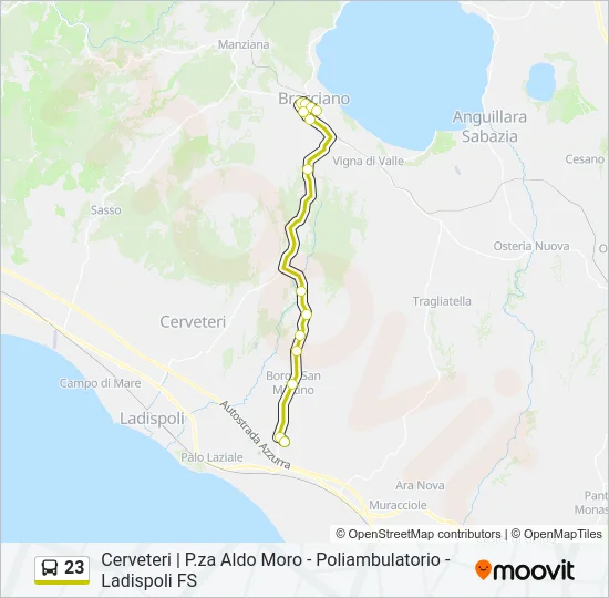 23 Bus Line Map