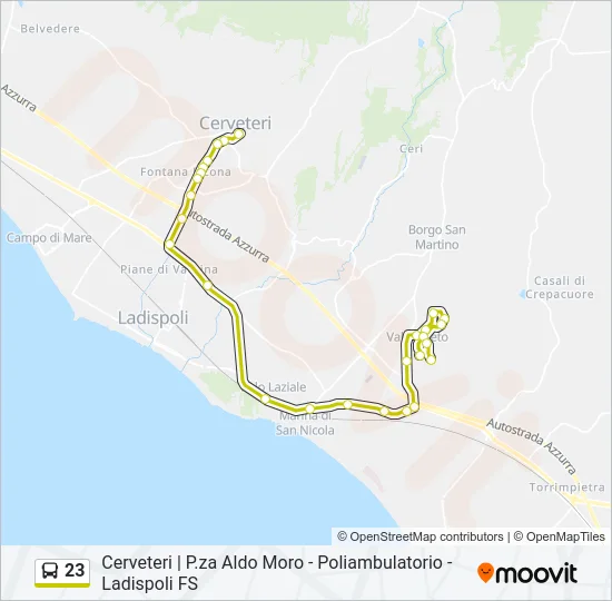 23 Bus Line Map