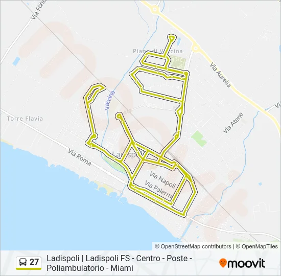 27 Bus Line Map