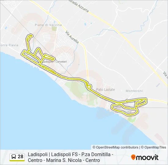 28 Bus Line Map