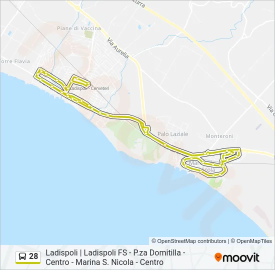 28 Bus Line Map
