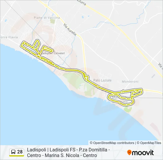 28 Bus Line Map